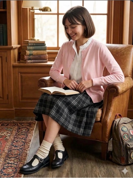 Talbots Sweaters - Talbots Women’s Pale Pink Cottagecore Schoolgirl Pima Cotton Cardigan Size Large